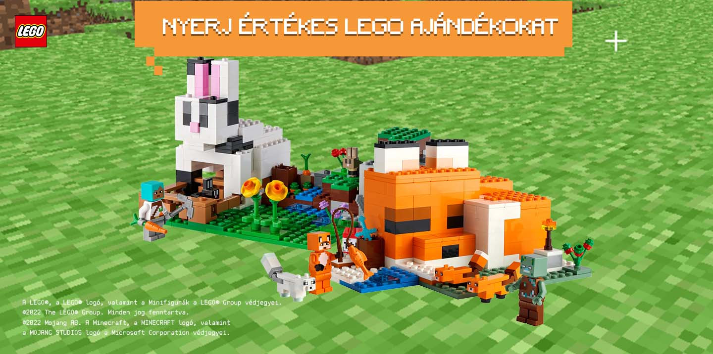 Vegyél részt a Geek Akadémián, Creeper Akadémián vagy a Mineshow kvízjátékban és nyerj értékes LEGO® ajándékokat! Részletek a helyszínen!